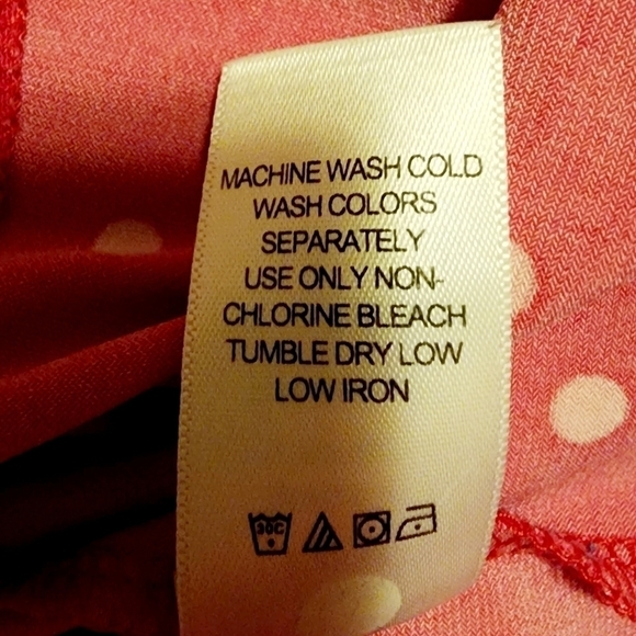 Woman Within Red Polka Dot Dress Tie Peek-a-boo Sleeves Size 18/20 Plus Size EUC - Picture 7 of 8